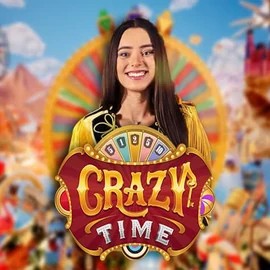 Crazy Time slot logo by Evolution at Instant Casino
