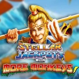 Stellar Jackpots with More Monkeys slot visual from Lightning Box Game available on casinoinstantt.se